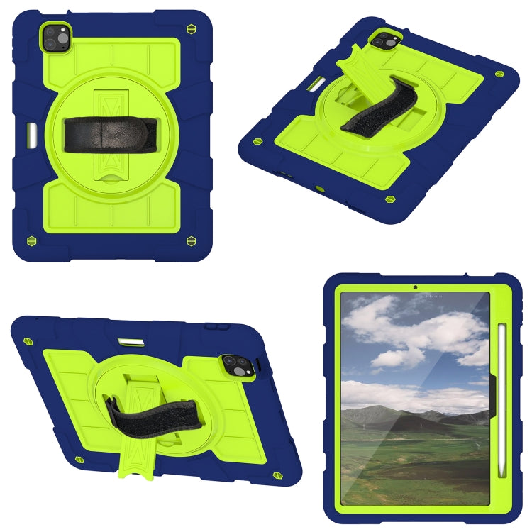 For iPad Pro 11 2025 / 2024 Silicone Hybrid PC Shockproof Tablet Case with Shoulder Strap(Tibetan Turquoise) by buy2fix