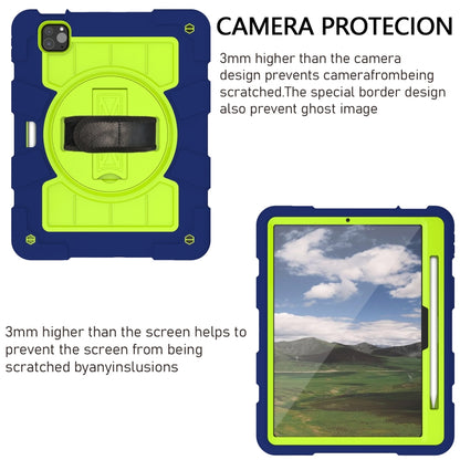 For iPad Pro 11 2025 / 2024 Silicone Hybrid PC Shockproof Tablet Case with Shoulder Strap(Tibetan Turquoise) by buy2fix