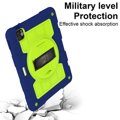 For iPad Pro 11 2025 / 2024 Silicone Hybrid PC Shockproof Tablet Case with Shoulder Strap(Tibetan Turquoise) by buy2fix