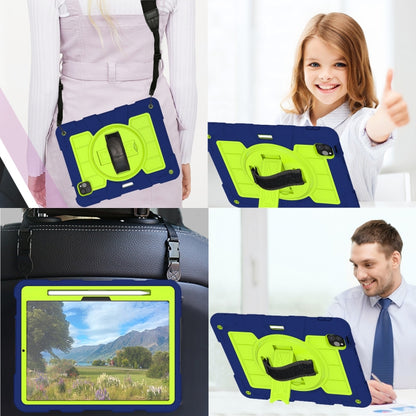 For iPad Pro 11 2025 / 2024 Silicone Hybrid PC Shockproof Tablet Case with Shoulder Strap(Tibetan Turquoise) by buy2fix