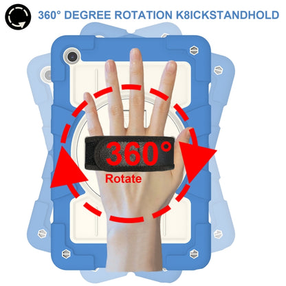 For Samsung Galaxy Tab A9+ Silicone Hybrid PC Shockproof Tablet Case with Shoulder Strap(Azure Blue) - Galaxy Tab A9+ by buy2fix | Online Shopping UK | buy2fix