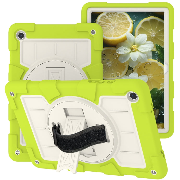 For Samsung Galaxy Tab A9+ Silicone Hybrid PC Shockproof Tablet Case with Shoulder Strap(Love Birds Green) - Galaxy Tab A9+ by buy2fix | Online Shopping UK | buy2fix