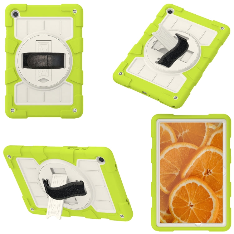 For Samsung Galaxy Tab A9+ Silicone Hybrid PC Shockproof Tablet Case with Shoulder Strap(Love Birds Green) - Galaxy Tab A9+ by buy2fix | Online Shopping UK | buy2fix