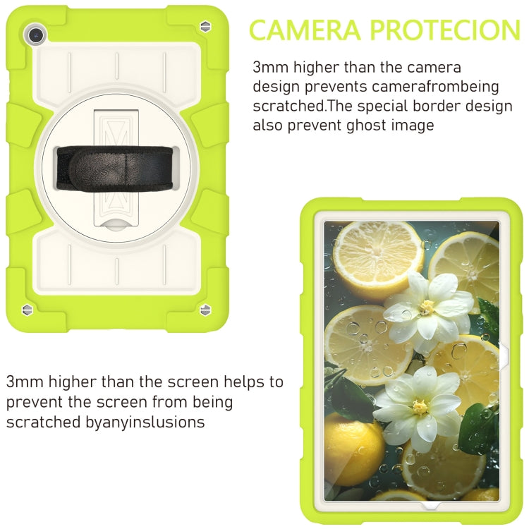 For Samsung Galaxy Tab A9+ Silicone Hybrid PC Shockproof Tablet Case with Shoulder Strap(Love Birds Green) - Galaxy Tab A9+ by buy2fix | Online Shopping UK | buy2fix