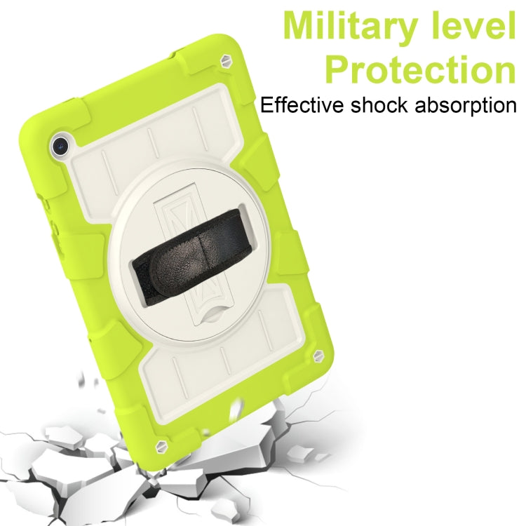 For Samsung Galaxy Tab A9+ Silicone Hybrid PC Shockproof Tablet Case with Shoulder Strap(Love Birds Green) - Galaxy Tab A9+ by buy2fix | Online Shopping UK | buy2fix