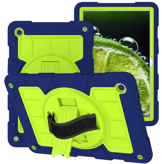 For Samsung Galaxy Tab A9+ Silicone Hybrid PC Shockproof Tablet Case with Shoulder Strap(Tibetan Turquoise) - Galaxy Tab A9+ by buy2fix | Online Shopping UK | buy2fix