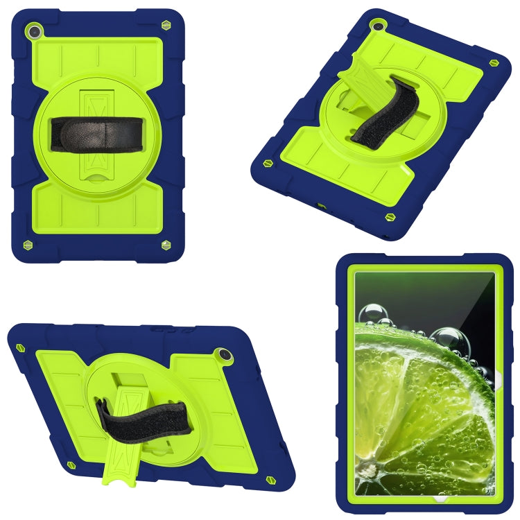 For Samsung Galaxy Tab A9+ Silicone Hybrid PC Shockproof Tablet Case with Shoulder Strap(Tibetan Turquoise) - Galaxy Tab A9+ by buy2fix | Online Shopping UK | buy2fix