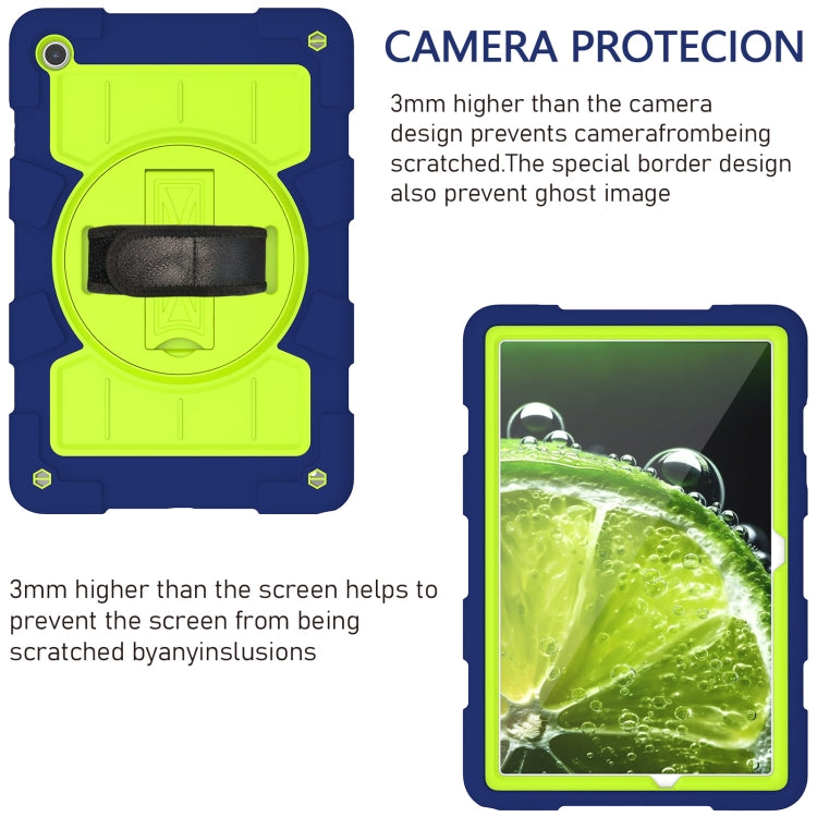 For Samsung Galaxy Tab A9+ Silicone Hybrid PC Shockproof Tablet Case with Shoulder Strap(Tibetan Turquoise) - Galaxy Tab A9+ by buy2fix | Online Shopping UK | buy2fix