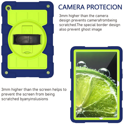 For Samsung Galaxy Tab A9+ Silicone Hybrid PC Shockproof Tablet Case with Shoulder Strap(Tibetan Turquoise) - Galaxy Tab A9+ by buy2fix | Online Shopping UK | buy2fix