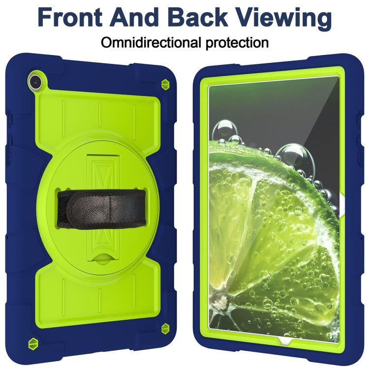 For Samsung Galaxy Tab A9+ Silicone Hybrid PC Shockproof Tablet Case with Shoulder Strap(Tibetan Turquoise) - Galaxy Tab A9+ by buy2fix | Online Shopping UK | buy2fix