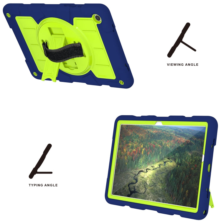 For Samsung Galaxy Tab A9+ Silicone Hybrid PC Shockproof Tablet Case with Shoulder Strap(Tibetan Turquoise) - Galaxy Tab A9+ by buy2fix | Online Shopping UK | buy2fix