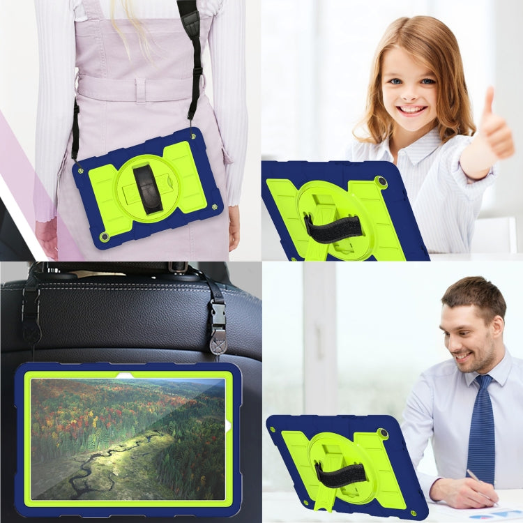 For Samsung Galaxy Tab A9+ Silicone Hybrid PC Shockproof Tablet Case with Shoulder Strap(Tibetan Turquoise) - Galaxy Tab A9+ by buy2fix | Online Shopping UK | buy2fix