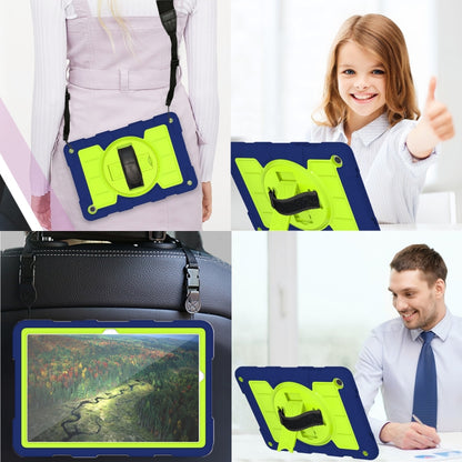 For Samsung Galaxy Tab A9+ Silicone Hybrid PC Shockproof Tablet Case with Shoulder Strap(Tibetan Turquoise) - Galaxy Tab A9+ by buy2fix | Online Shopping UK | buy2fix