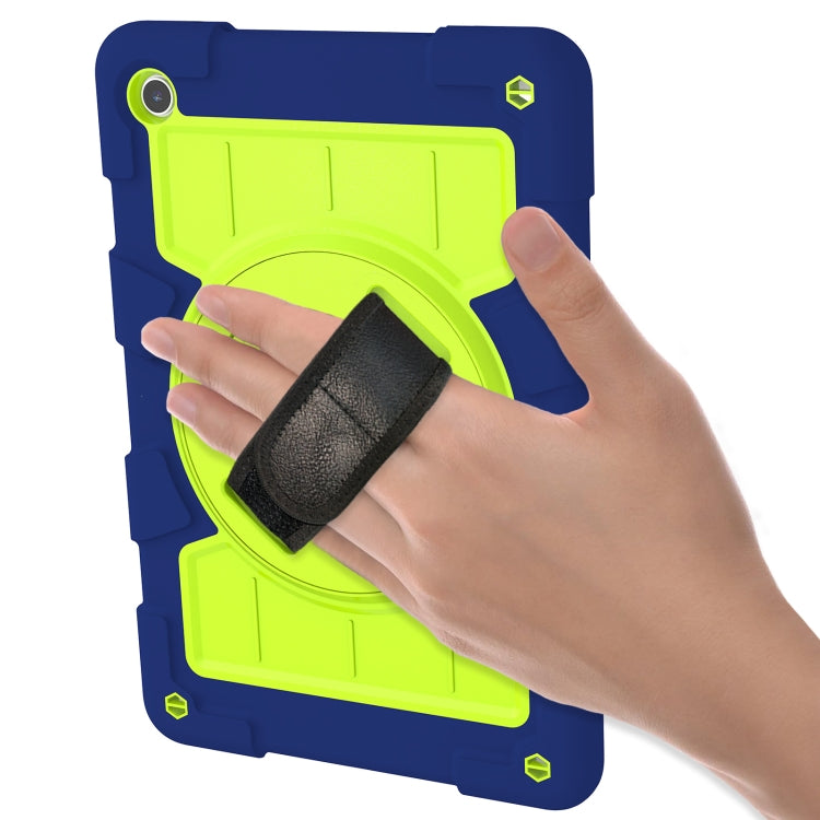 For Samsung Galaxy Tab A9+ Silicone Hybrid PC Shockproof Tablet Case with Shoulder Strap(Tibetan Turquoise) - Galaxy Tab A9+ by buy2fix | Online Shopping UK | buy2fix