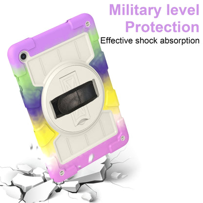 For Samsung Galaxy Tab A9+ Silicone Hybrid PC Shockproof Tablet Case with Shoulder Strap(Colorful Purple) - Galaxy Tab A9+ by buy2fix | Online Shopping UK | buy2fix