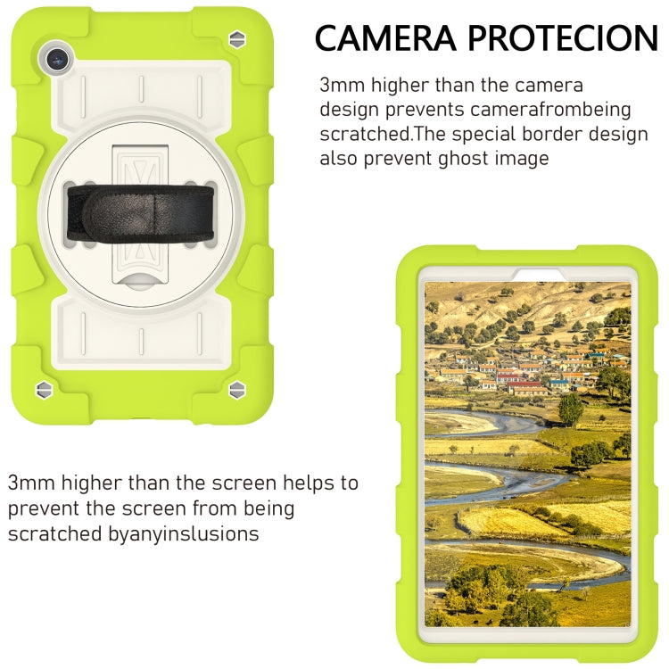 For Samsung Galaxy Tab A9 X110/X115 Silicone Hybrid PC Shockproof Tablet Case with Shoulder Strap(Love Birds Green) - Galaxy Tab A9 by buy2fix | Online Shopping UK | buy2fix