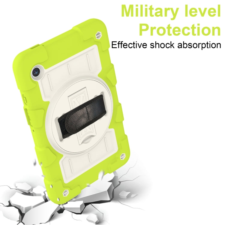 For Samsung Galaxy Tab A9 X110/X115 Silicone Hybrid PC Shockproof Tablet Case with Shoulder Strap(Love Birds Green) - Galaxy Tab A9 by buy2fix | Online Shopping UK | buy2fix
