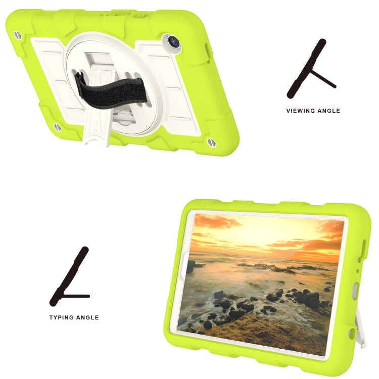 For Samsung Galaxy Tab A9 X110/X115 Silicone Hybrid PC Shockproof Tablet Case with Shoulder Strap(Love Birds Green) - Galaxy Tab A9 by buy2fix | Online Shopping UK | buy2fix
