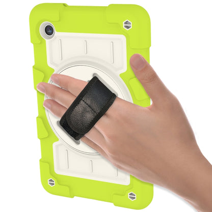 For Samsung Galaxy Tab A9 X110/X115 Silicone Hybrid PC Shockproof Tablet Case with Shoulder Strap(Love Birds Green) - Galaxy Tab A9 by buy2fix | Online Shopping UK | buy2fix
