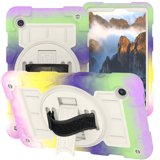 For Samsung Galaxy Tab A9 X110/X115 Silicone Hybrid PC Shockproof Tablet Case with Shoulder Strap(Colorful Purple) - Galaxy Tab A9 by buy2fix | Online Shopping UK | buy2fix