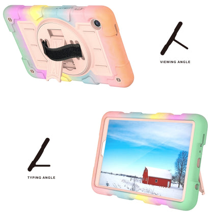 For Samsung Galaxy Tab A9 X110/X115 Silicone Hybrid PC Shockproof Tablet Case with Shoulder Strap(Colorful Gold) - Galaxy Tab A9 by buy2fix | Online Shopping UK | buy2fix