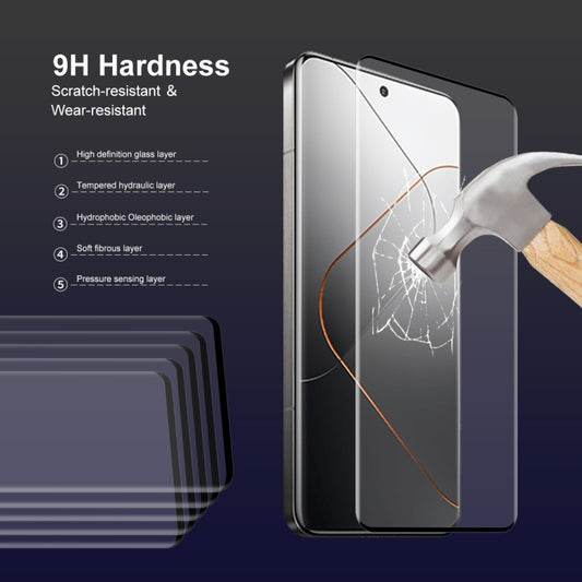 For Xiaomi 14 Pro 2pcs ENKAY Hat-Prince Heat Bending Full Side Glue Tempered Glass Film by ENKAY