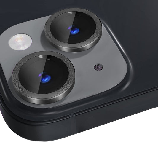 For iPhone 15 / 15 Plus NORTHJO Camera Lens Protector Tempered Glass CD Vein Metal Ring Film(Black) - iPhone 15 Tempered Glass by NORTHJO | Online Shopping UK | buy2fix