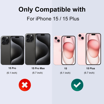 For iPhone 15 / 15 Plus NORTHJO Camera Lens Protector Tempered Glass Metal Rhinestone Ring Film(Graphite) - iPhone 15 Tempered Glass by NORTHJO | Online Shopping UK | buy2fix