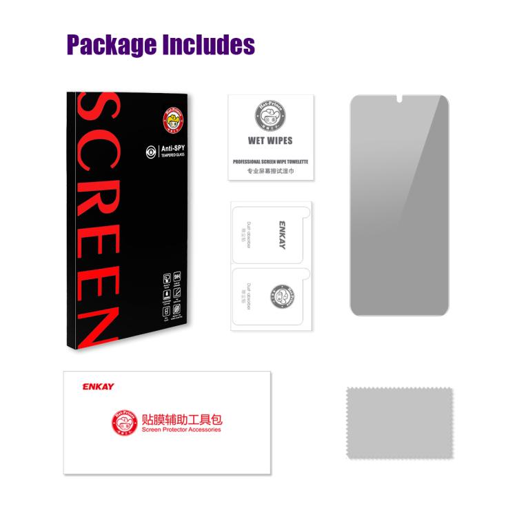 For Redmi 15C 5G / 4G EU 173mm ENKAY Hat-Prince 28 Degree Anti-peeping Privacy Tempered Glass Film -  by ENKAY | Online Shopping UK | buy2fix