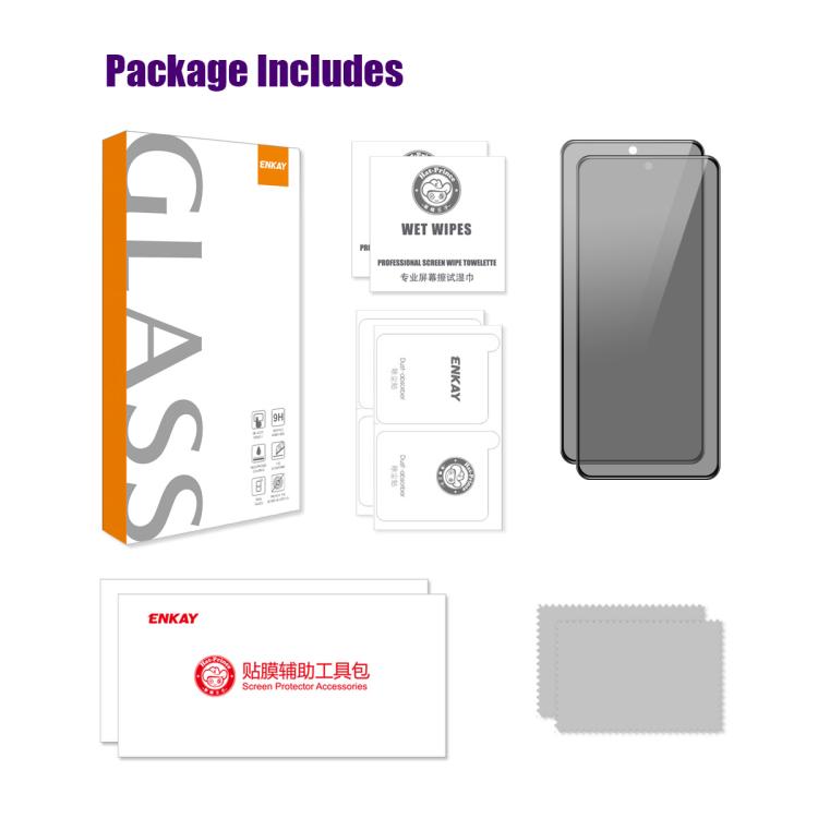 For Samsung Galaxy S25 FE 5G 2pcs ENKAY Hat-Prince 28 Degree Anti-peeping Privacy Tempered Glass Film - Galaxy S25 FE 5G Tempered Glass by ENKAY | Online Shopping UK | buy2fix