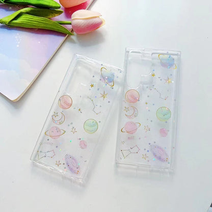 For Samsung Galaxy S25 Ultra 5G Cosmic Star Glitter Epoxy TPU Phone Case(Transparent) by buy2fix