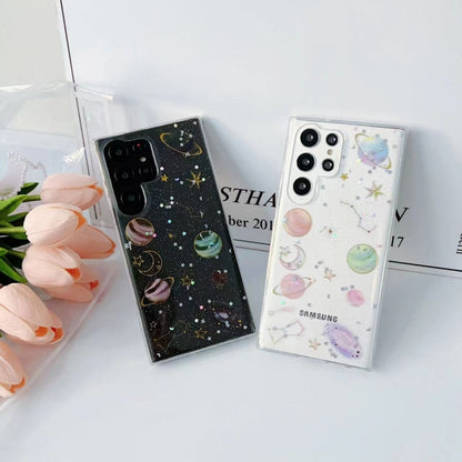 For Samsung Galaxy S25 Ultra 5G Cosmic Star Glitter Epoxy TPU Phone Case(Transparent) by buy2fix