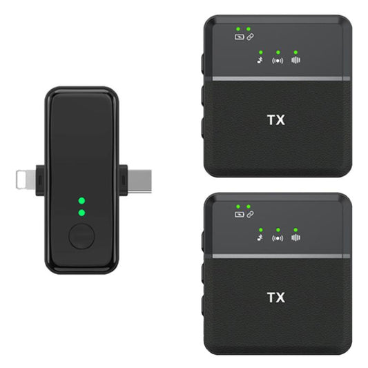 SX31 3 in 1 Lavalier 2.4G Wireless Noise Reduction Mic with Dual Transmitter + Receiver by buy2fix