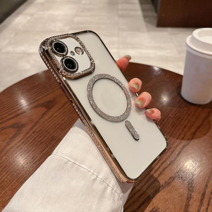For iPhone 17 Diamond Plated MagSafe TPU Phone Case(Gold) - iPhone 17 Cases by buy2fix | Online Shopping UK | buy2fix