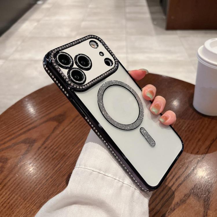 For iPhone 17 Pro Diamond Plated MagSafe TPU Phone Case(Black) - iPhone 17 Pro Cases by buy2fix | Online Shopping UK | buy2fix