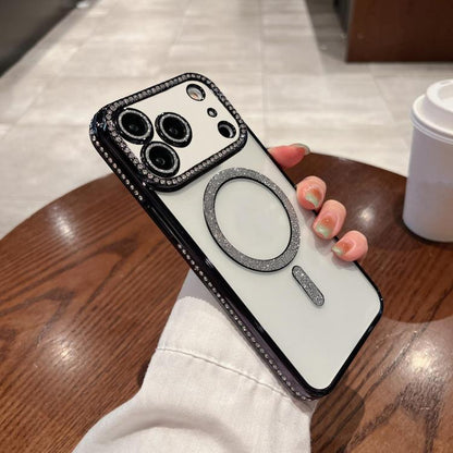 For iPhone 17 Pro Diamond Plated MagSafe TPU Phone Case(Black) - iPhone 17 Pro Cases by buy2fix | Online Shopping UK | buy2fix