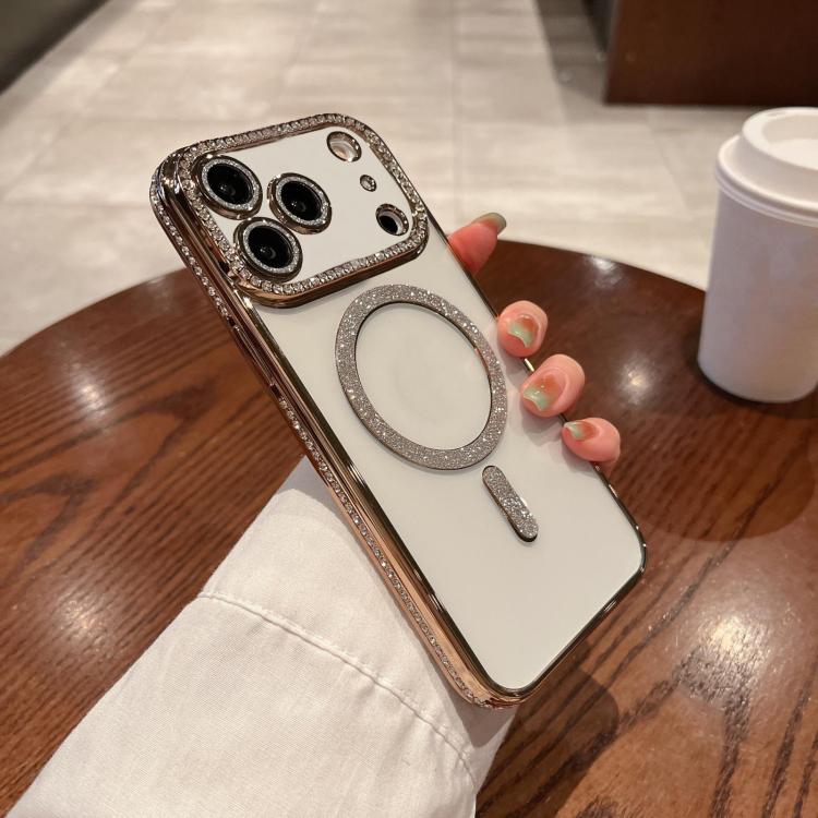 For iPhone 17 Pro Max Diamond Plated MagSafe TPU Phone Case(Gold) - iPhone 17 Pro Max Cases by buy2fix | Online Shopping UK | buy2fix