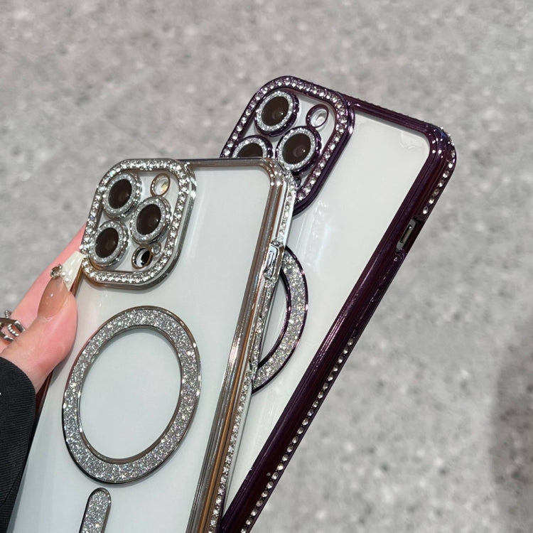 For iPhone 17 Diamond Plated MagSafe TPU Phone Case(Purple) - iPhone 17 Cases by buy2fix | Online Shopping UK | buy2fix