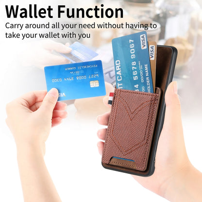 For Samsung Galaxy S25 5G Denim Texture Leather Skin Phone Case with Card Slot(Brown) by buy2fix