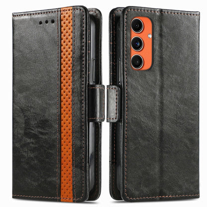 For Samsung Galaxy C55 CaseNeo Splicing Dual Magnetic Buckle Leather Phone Case(Black) - Galaxy Phone Cases by buy2fix | Online Shopping UK | buy2fix