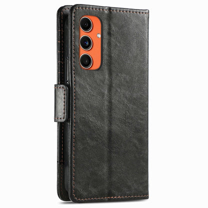 For Samsung Galaxy C55 CaseNeo Splicing Dual Magnetic Buckle Leather Phone Case(Black) - Galaxy Phone Cases by buy2fix | Online Shopping UK | buy2fix