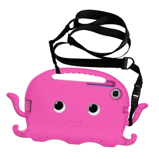 For Samsung Galaxy Tab A9 8.7 X110/X115 Octopus Style EVA Hybrid PC Shockproof Tablet Case with Strap(RoseRed) - Galaxy Tab A9 by buy2fix | Online Shopping UK | buy2fix