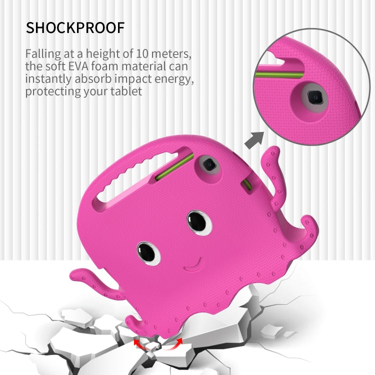 For Samsung Galaxy Tab A9 8.7 X110/X115 Octopus Style EVA Hybrid PC Shockproof Tablet Case with Strap(RoseRed) - Galaxy Tab A9 by buy2fix | Online Shopping UK | buy2fix