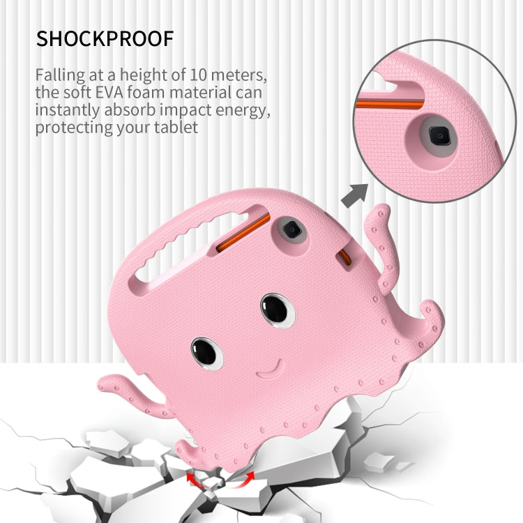 For Samsung Galaxy Tab A9 8.7 X110/X115 Octopus Style EVA Hybrid PC Shockproof Tablet Case with Strap(Pink) - Galaxy Tab A9 by buy2fix | Online Shopping UK | buy2fix