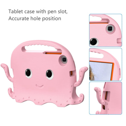 For Samsung Galaxy Tab A9 8.7 X110/X115 Octopus Style EVA Hybrid PC Shockproof Tablet Case with Strap(Pink) - Galaxy Tab A9 by buy2fix | Online Shopping UK | buy2fix