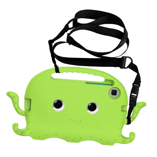 For Samsung Galaxy Tab A9 8.7 X110/X115 Octopus Style EVA Hybrid PC Shockproof Tablet Case with Strap(Grass Green) - Galaxy Tab A9 by buy2fix | Online Shopping UK | buy2fix