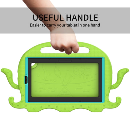 For Samsung Galaxy Tab A9 8.7 X110/X115 Octopus Style EVA Hybrid PC Shockproof Tablet Case with Strap(Grass Green) - Galaxy Tab A9 by buy2fix | Online Shopping UK | buy2fix