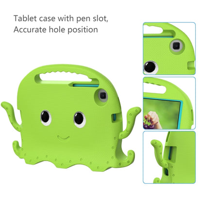 For Samsung Galaxy Tab A9 8.7 X110/X115 Octopus Style EVA Hybrid PC Shockproof Tablet Case with Strap(Grass Green) - Galaxy Tab A9 by buy2fix | Online Shopping UK | buy2fix