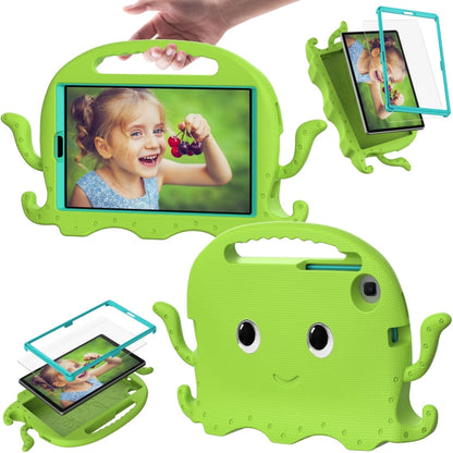 For Samsung Galaxy Tab A9 8.7 X110/X115 Octopus Style EVA Hybrid PC Shockproof Tablet Case with Strap(Grass Green) - Galaxy Tab A9 by buy2fix | Online Shopping UK | buy2fix