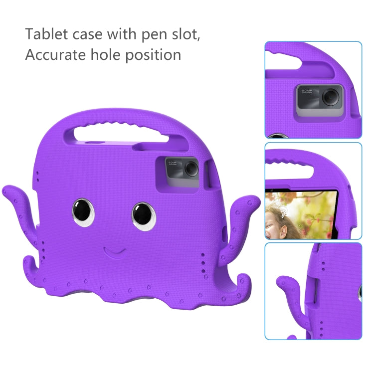 For Samsung Galaxy Tab S9 / S9 FE / S7 / S8 Octopus Style EVA Hybrid PC Shockproof Tablet Case with Strap(Purple) - Galaxy Tab S9 Cases by buy2fix | Online Shopping UK | buy2fix